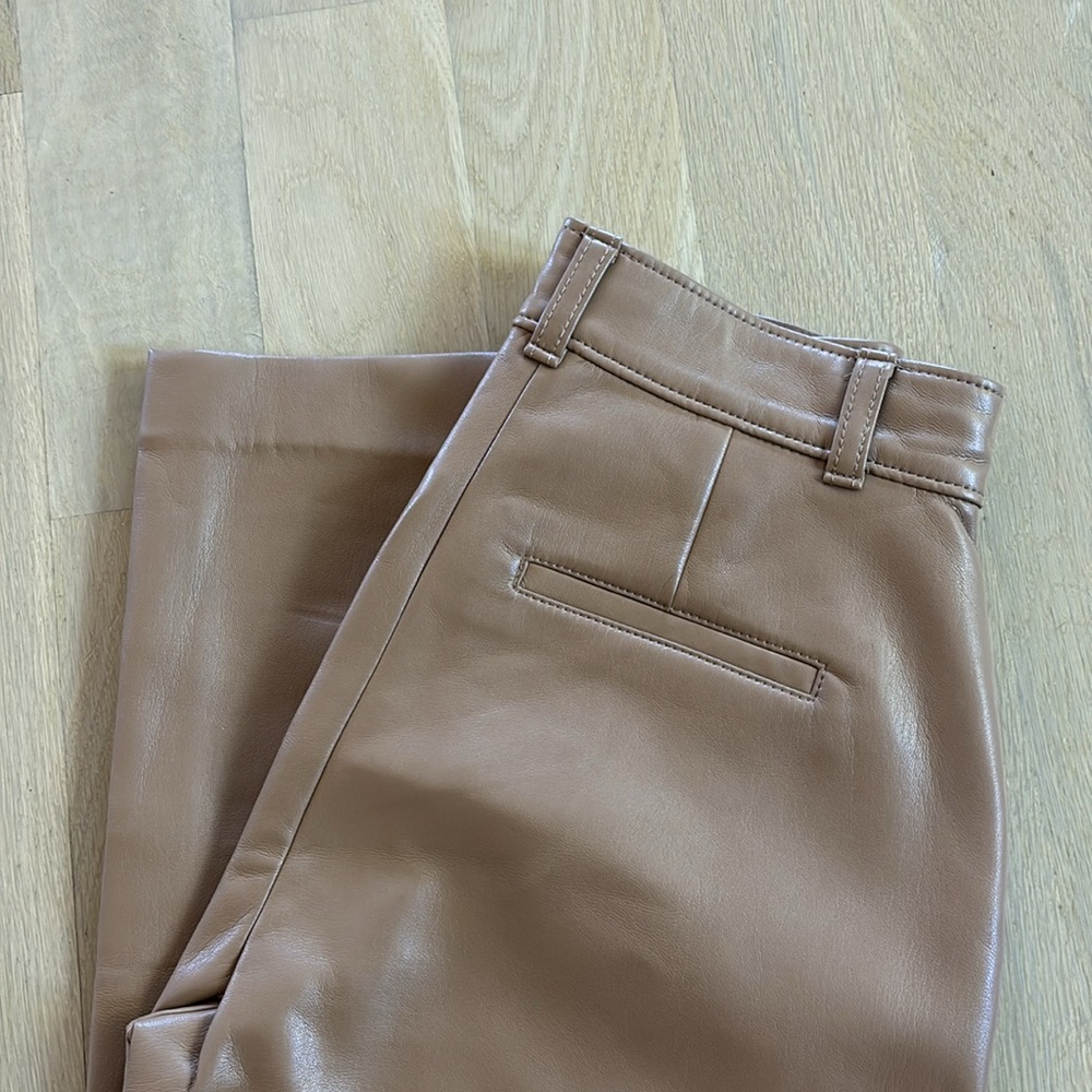 Babaton - Command Cropped Leather Pants - image 3